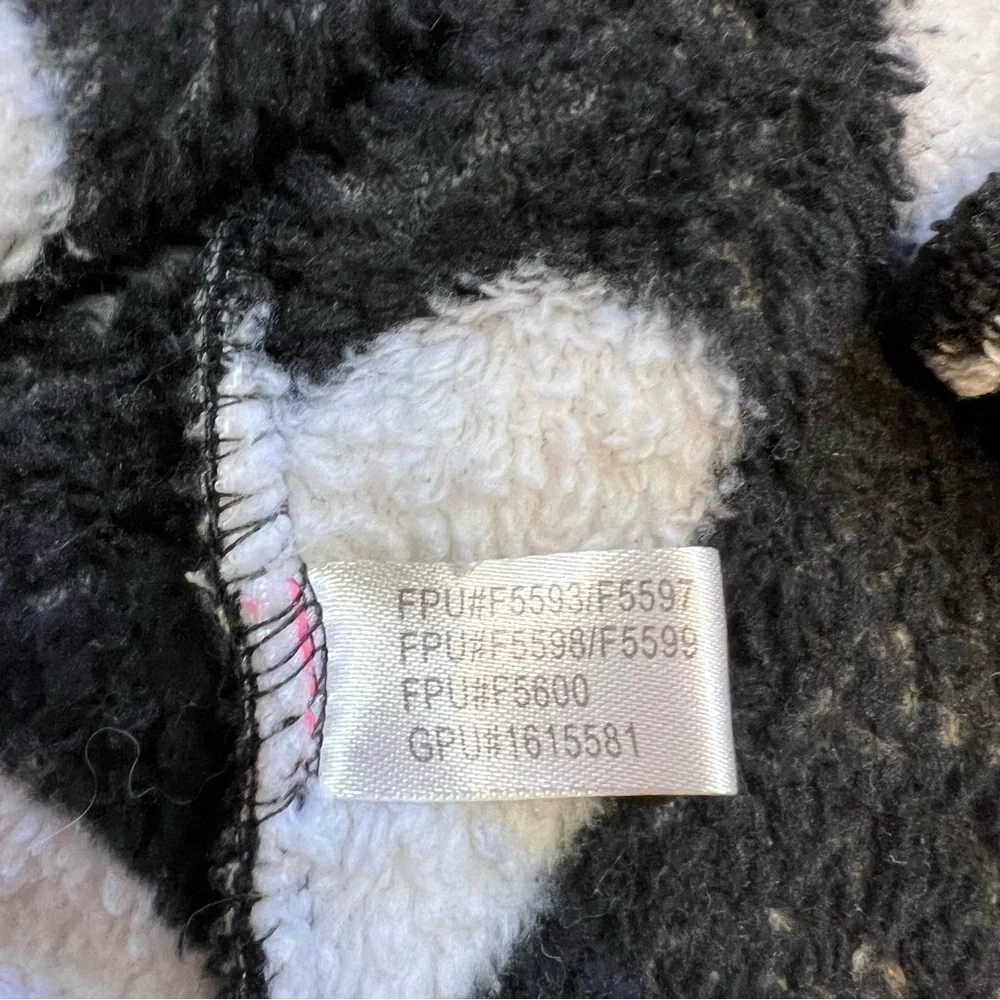 Justice Kids Pink Hearted Fleece Hooded Animal Ears Robe Size 8/10